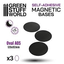 Self-Adhesive Magnetic Foil Stickers - Oval AOS 120mm X 92mm
